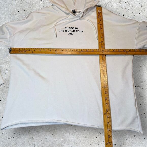 Justin Bieber “Purpose The World Tour 2017” Hoodie White Size Small - Picture 12 of 12